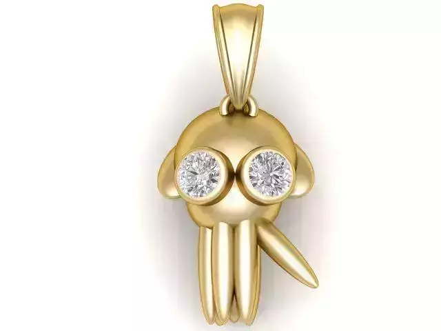 Golden Octopus Pendant 3D Printable Model 