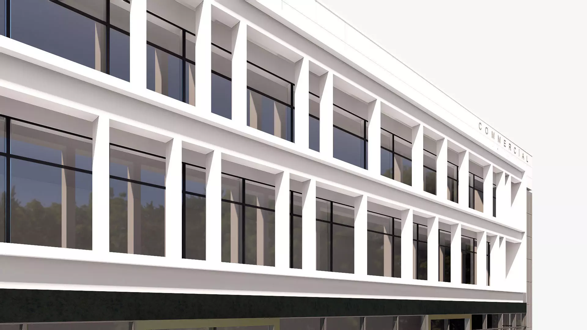 realistic 3d building Low-poly 3D model_6