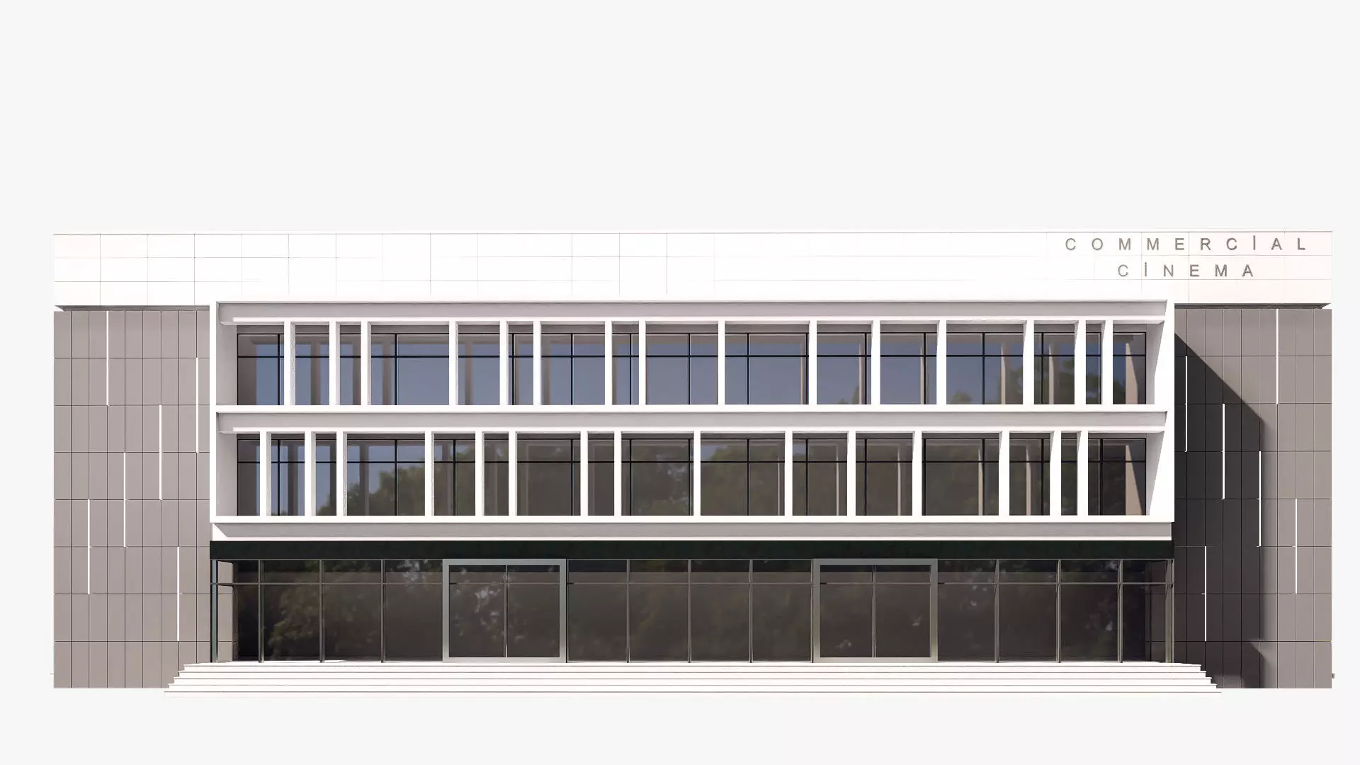 realistic 3d building Low-poly 3D model_2