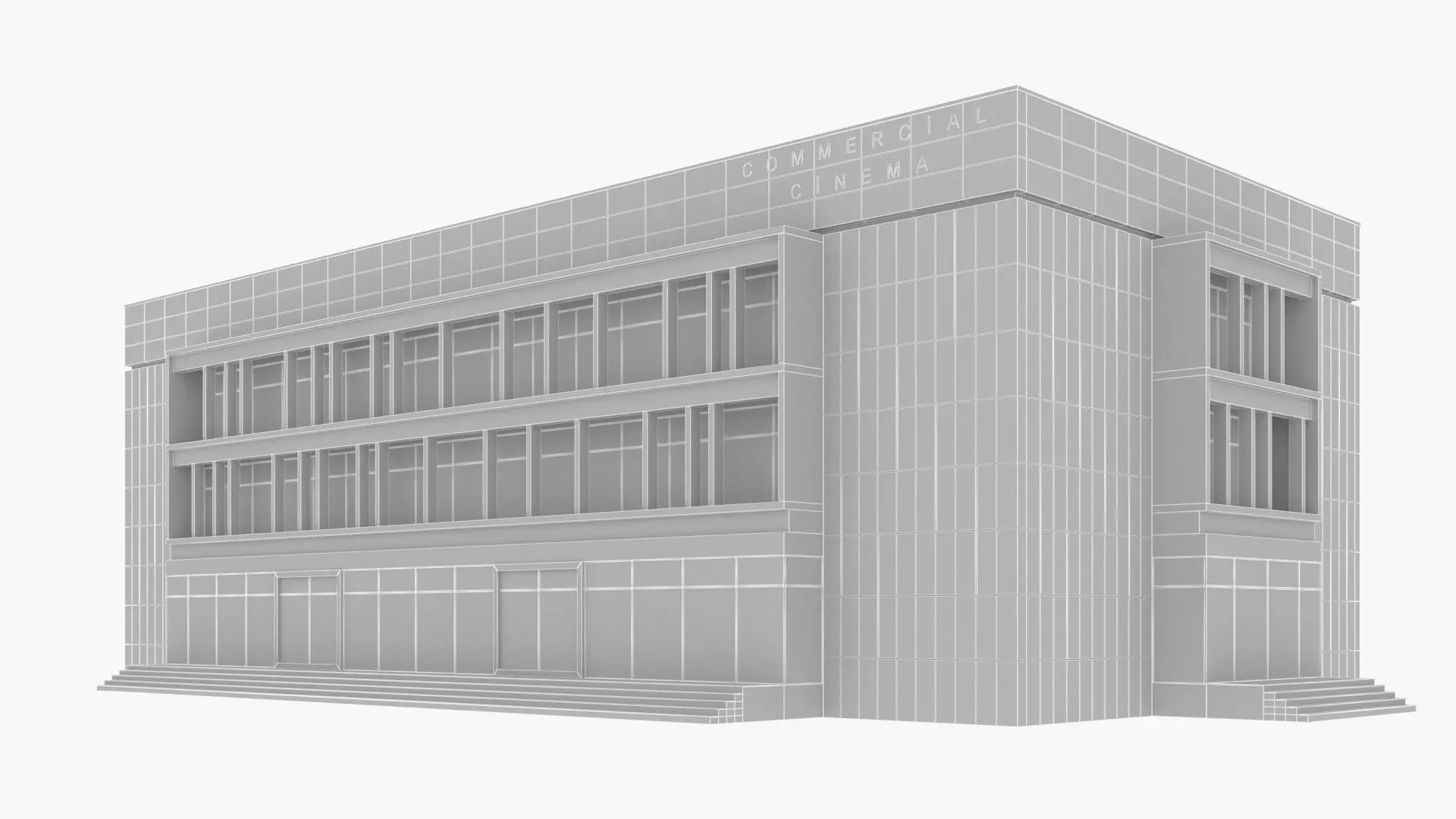 realistic 3d building Low-poly 3D model_10