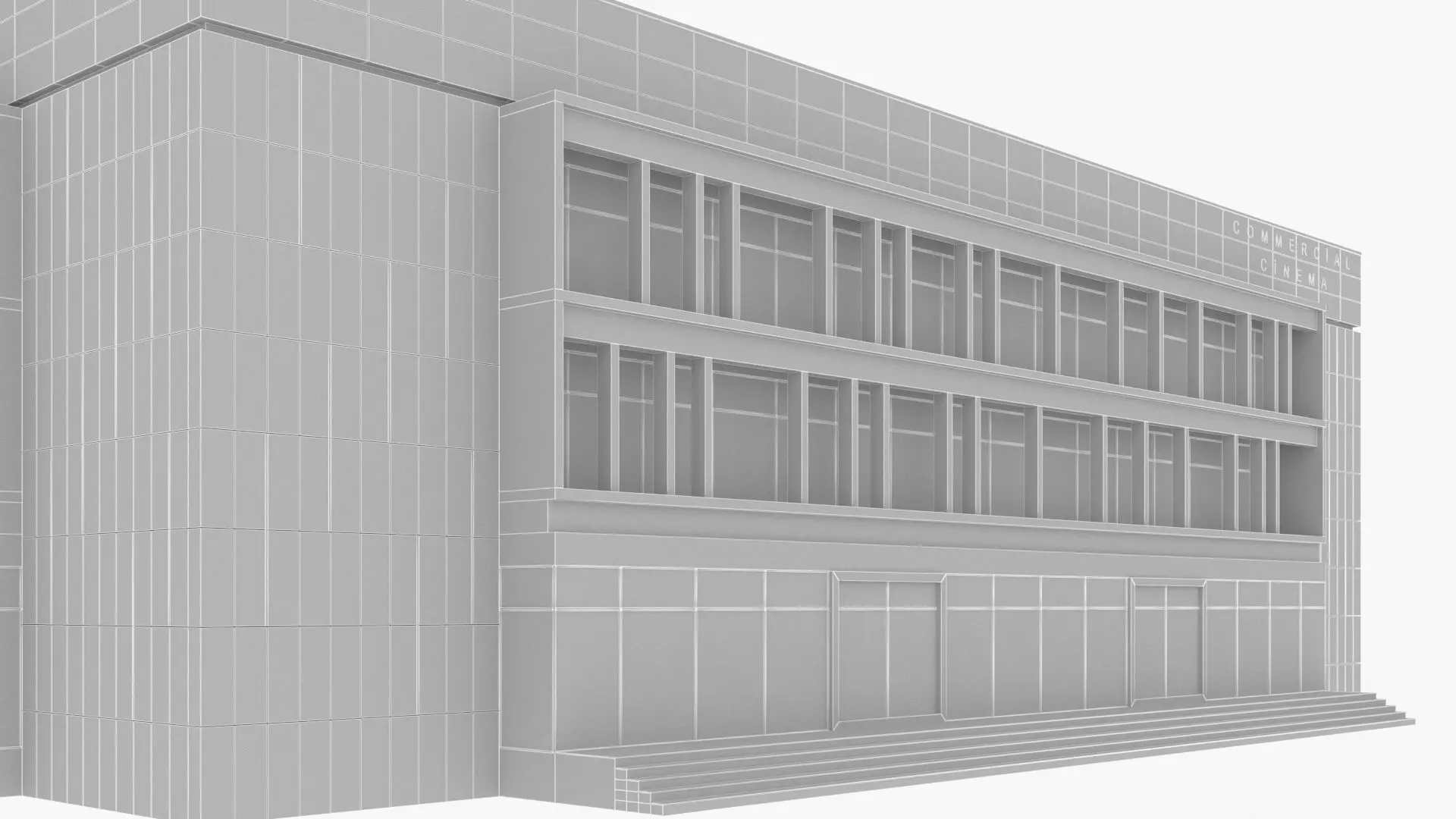 realistic 3d building Low-poly 3D model_11