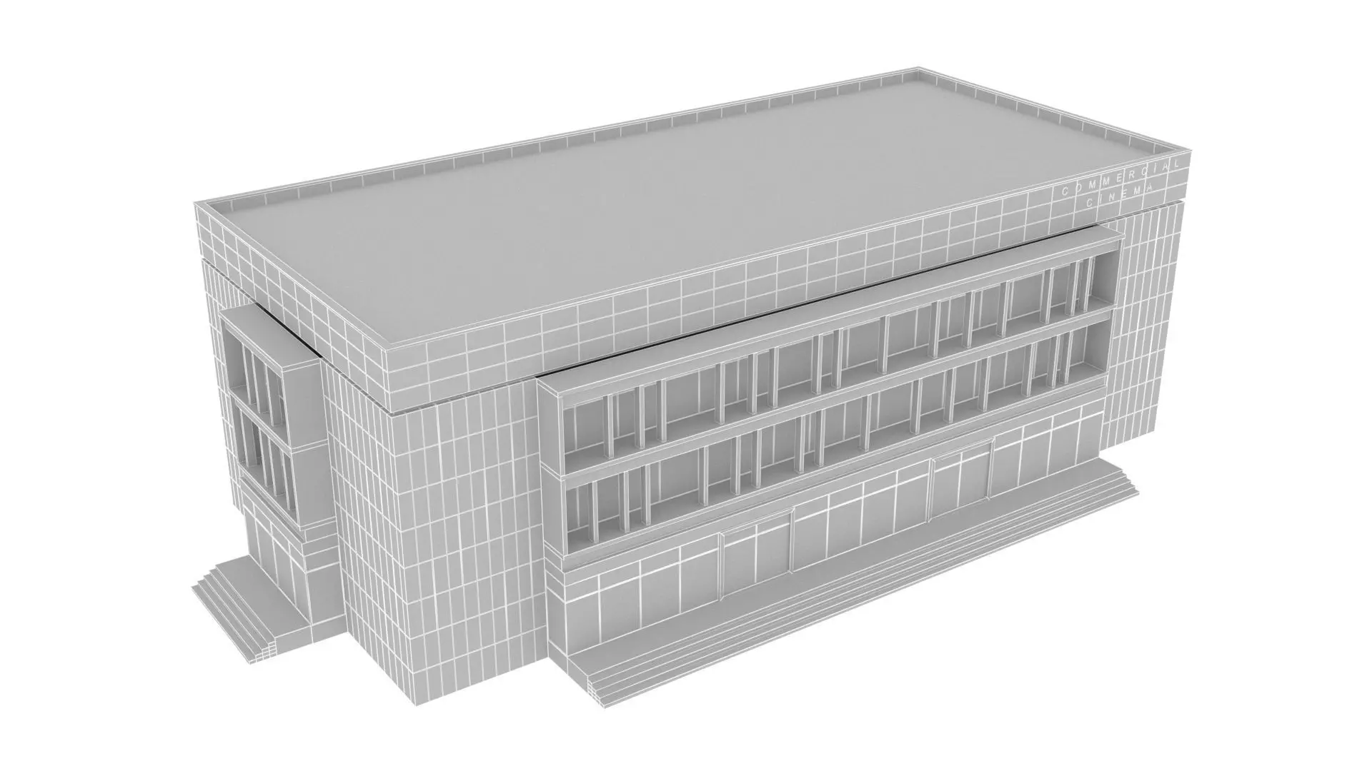 realistic 3d building Low-poly 3D model_9