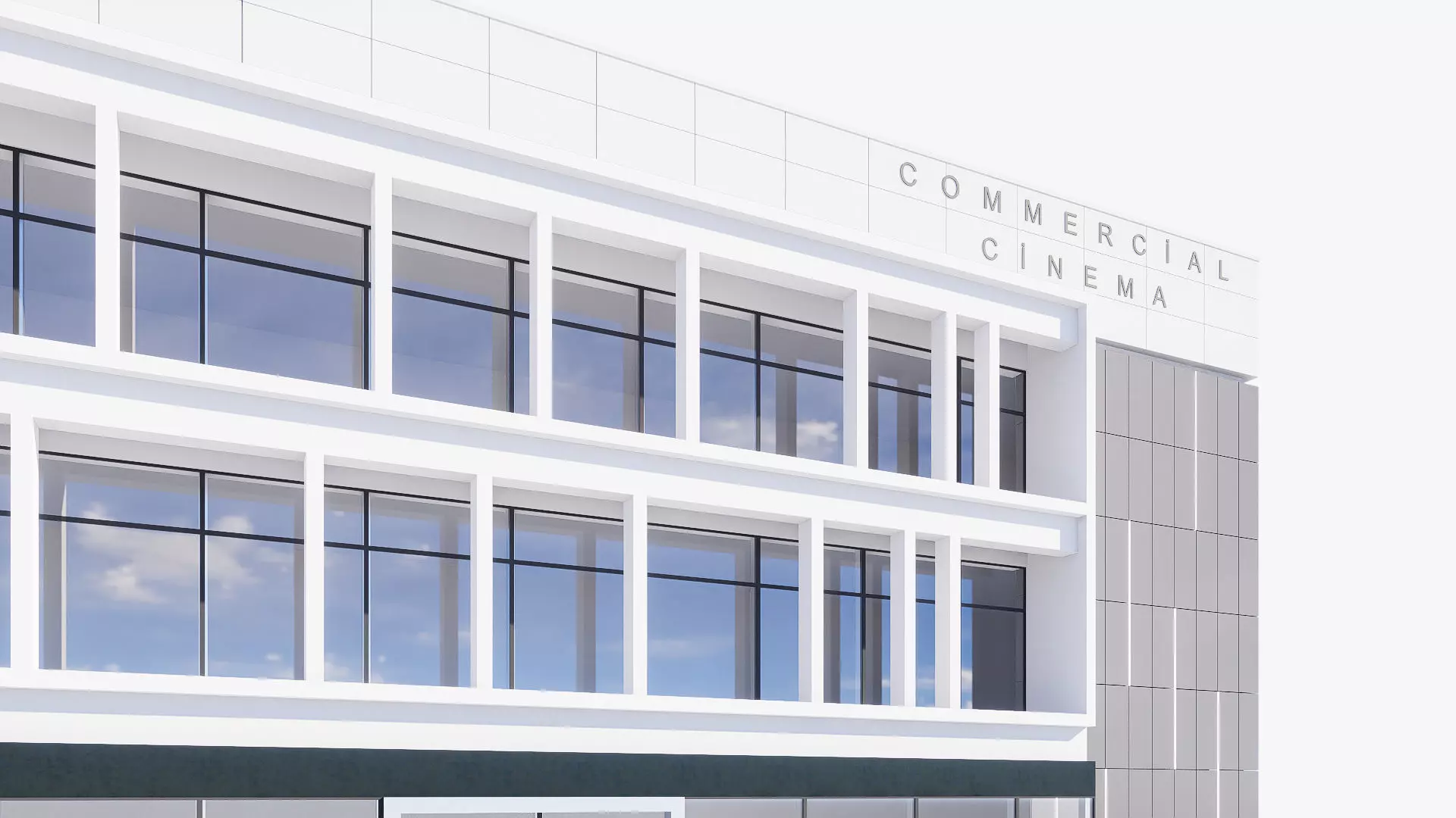 realistic 3d building Low-poly 3D model_5