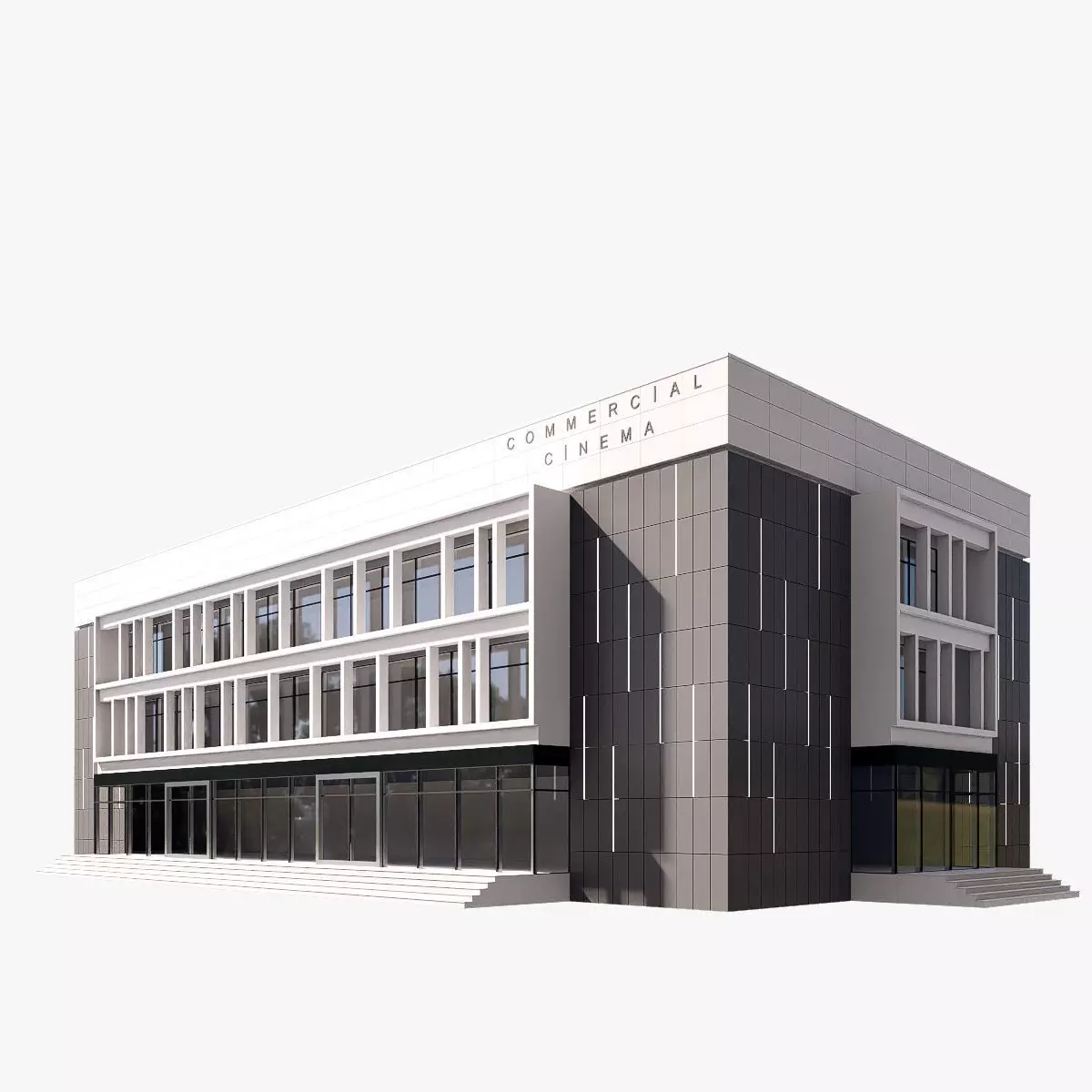 realistic 3d building Low-poly 3D model_7