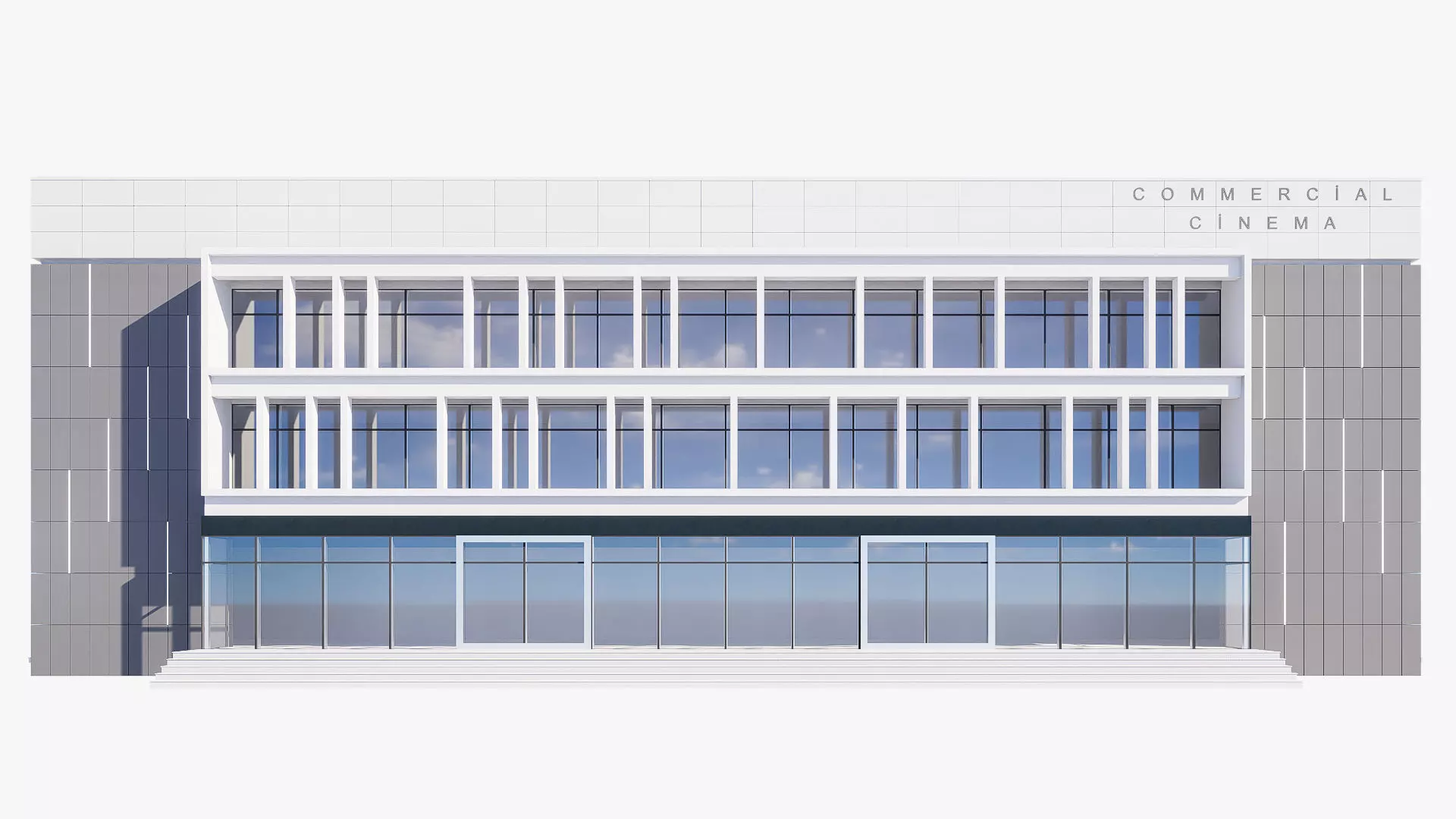 realistic 3d building Low-poly 3D model_4