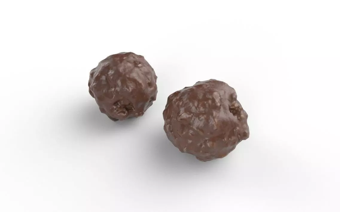 Chocolate Ball M03 Low-poly 3D model_3