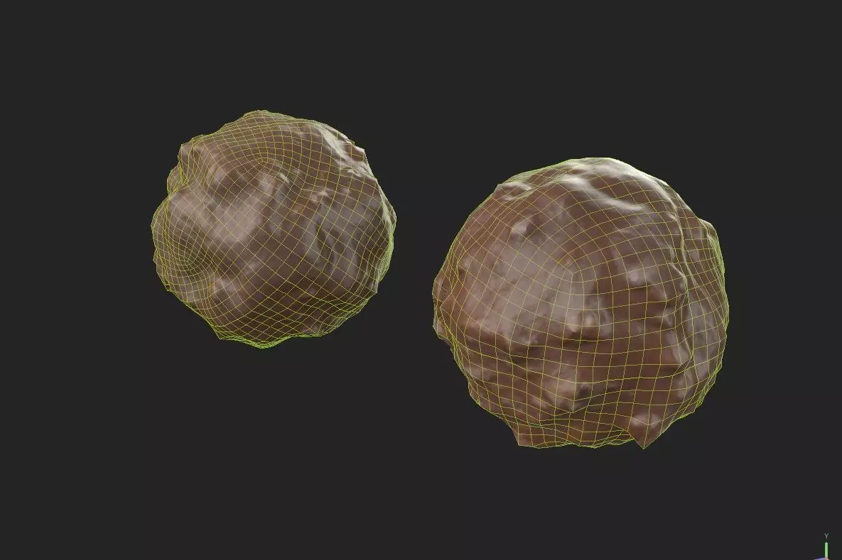 Chocolate Ball M03 Low-poly 3D model_6