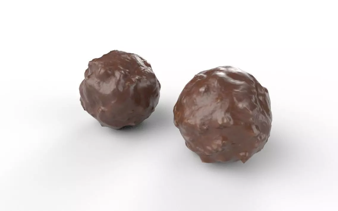 Chocolate Ball M03 Low-poly 3D model_5