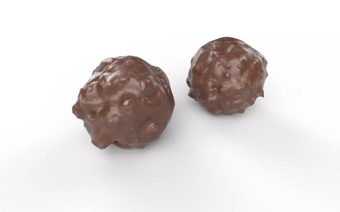 Chocolate Ball M03 Low-poly 3D model_4