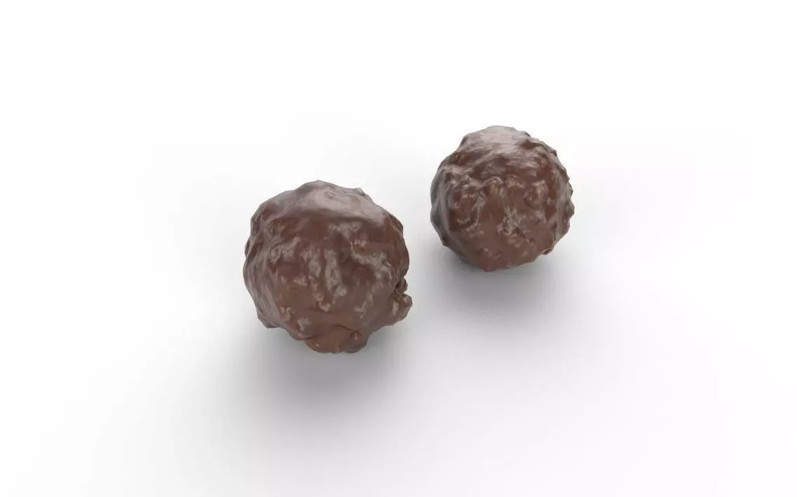 Chocolate Ball M03 Low-poly 3D model_0
