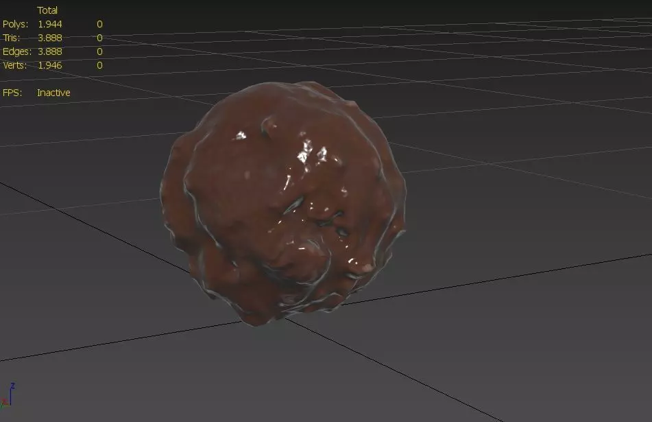 Chocolate Ball M03 Low-poly 3D model_2