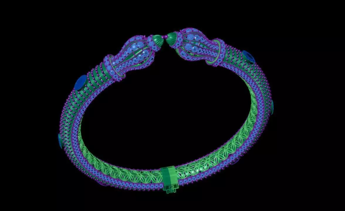 Indian Traditional Bracelet 3D print model_3