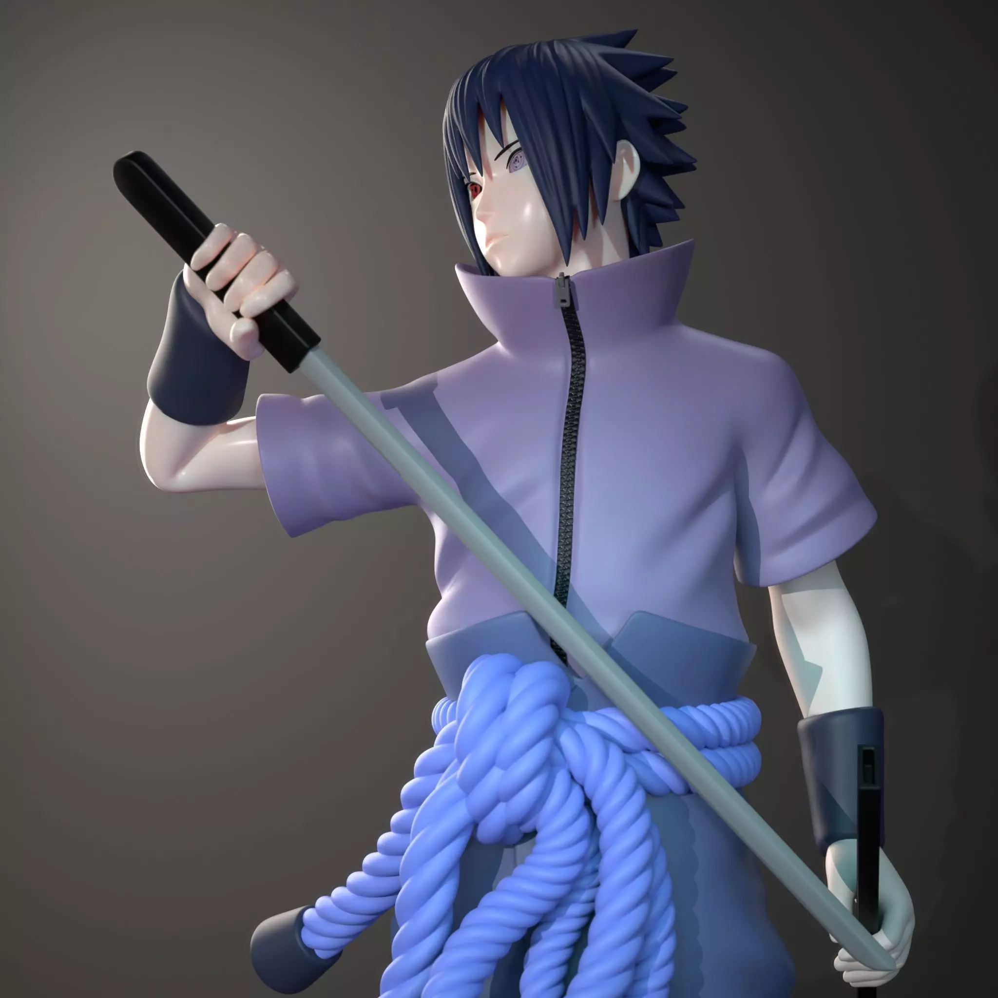 SASUKE Uchiha 3D Model 3D print model_4