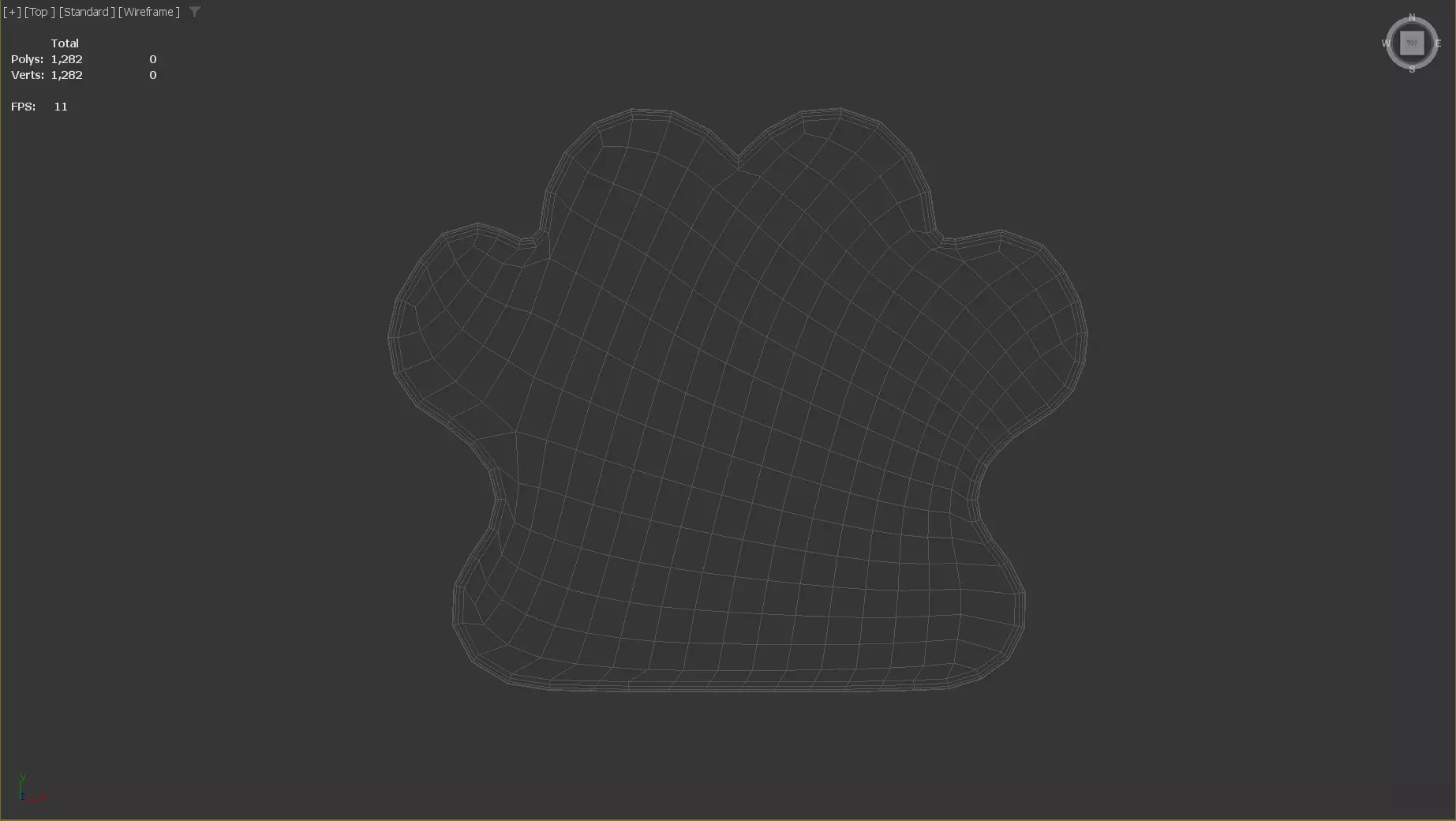 Stylized Low-Poly Paw Shaped Cookie Low-poly 3D model_21