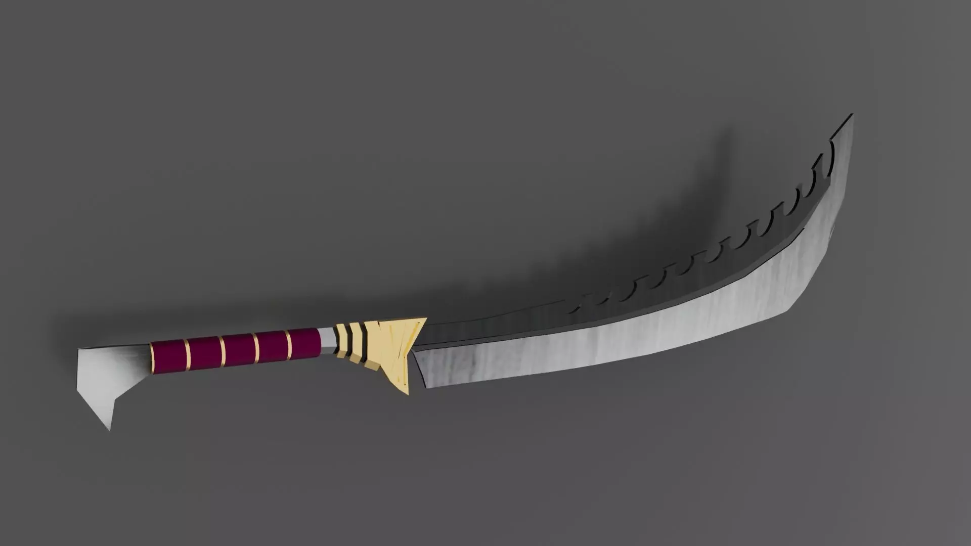 Devastator sword model Low-poly 3D model_0