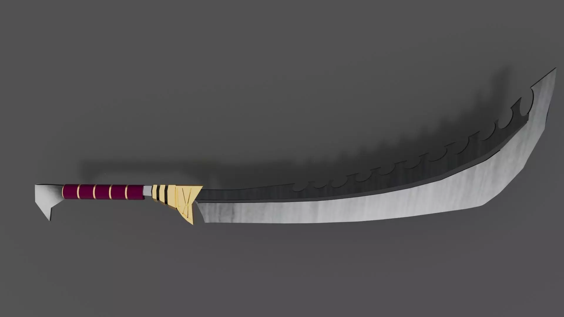 Devastator sword model Low-poly 3D model_1