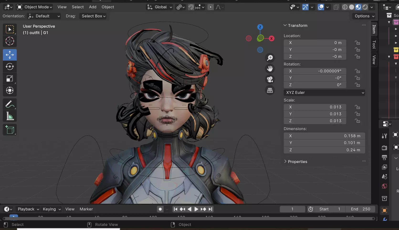 Peni Parker Parody Low-poly 3D model_10