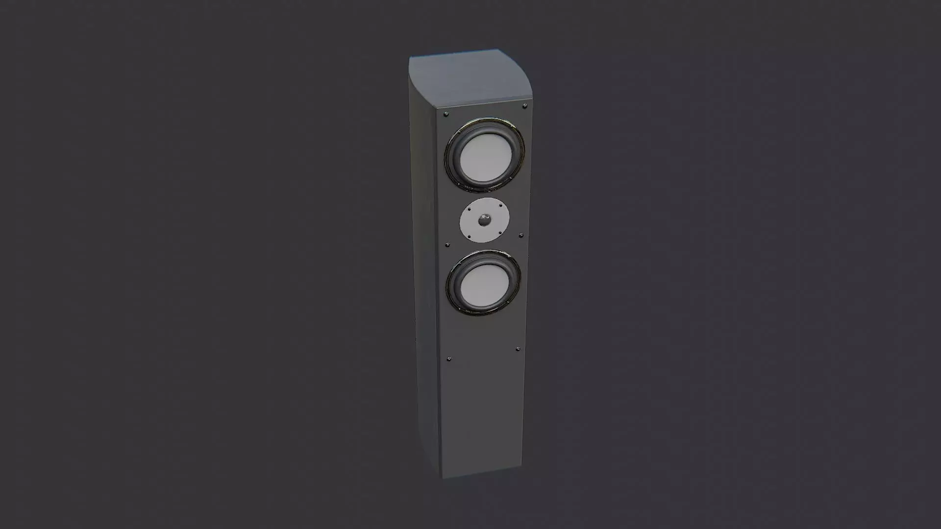 Interior Floor Speaker Cabinet for Home Audio Low-poly 3D model_0