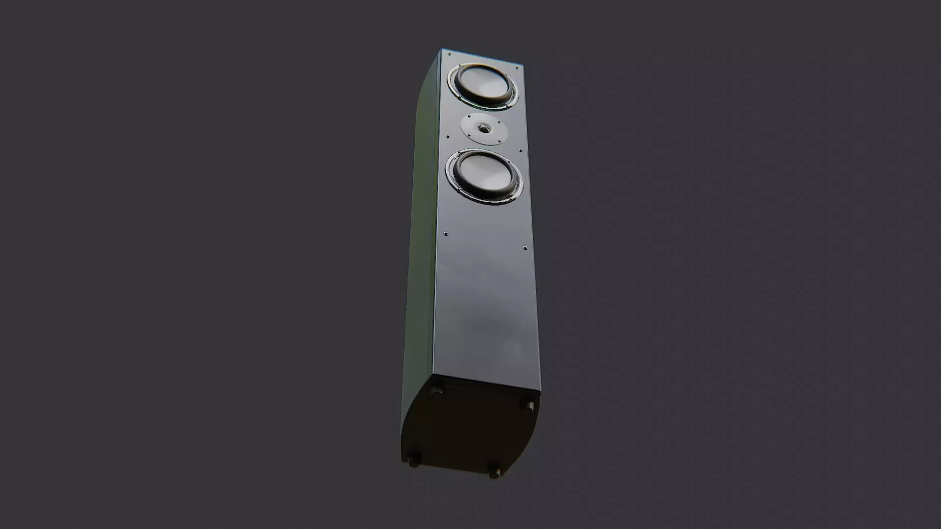 Interior Floor Speaker Cabinet for Home Audio Low-poly 3D model_5