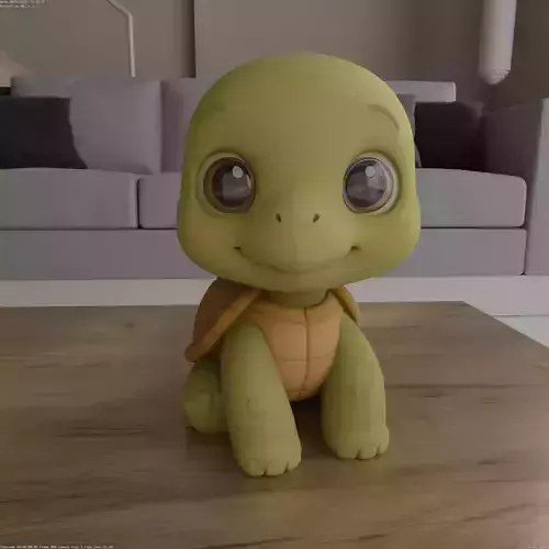 Cute Baby Turtle STL Model Adorable 3D Print File 3D print model