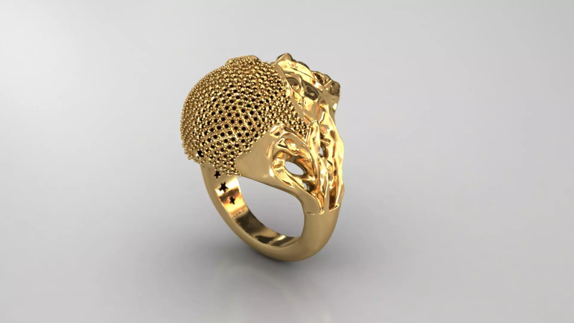 Eternal Roar ring 3D print model_4