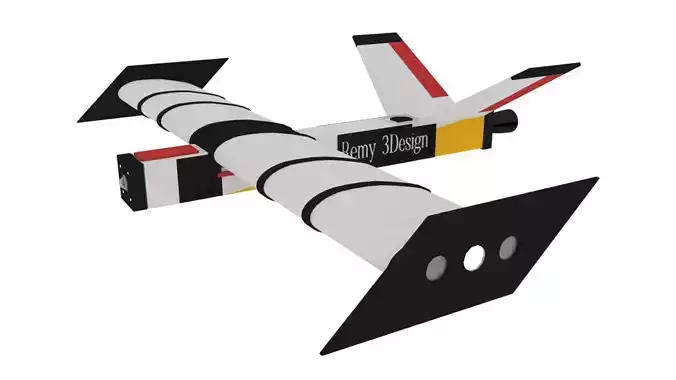 Reconnaissance UAV Low-poly 3D model