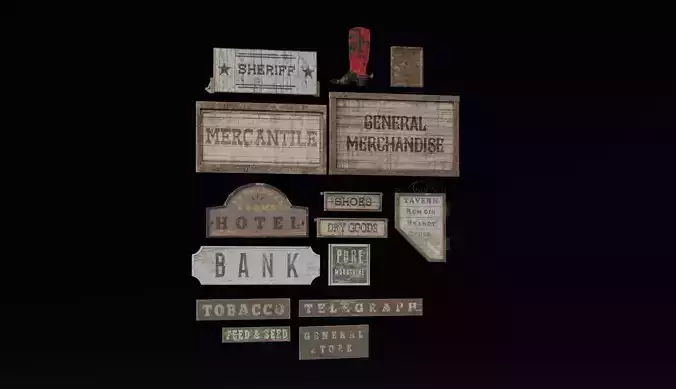 Wild West Props - Signboard