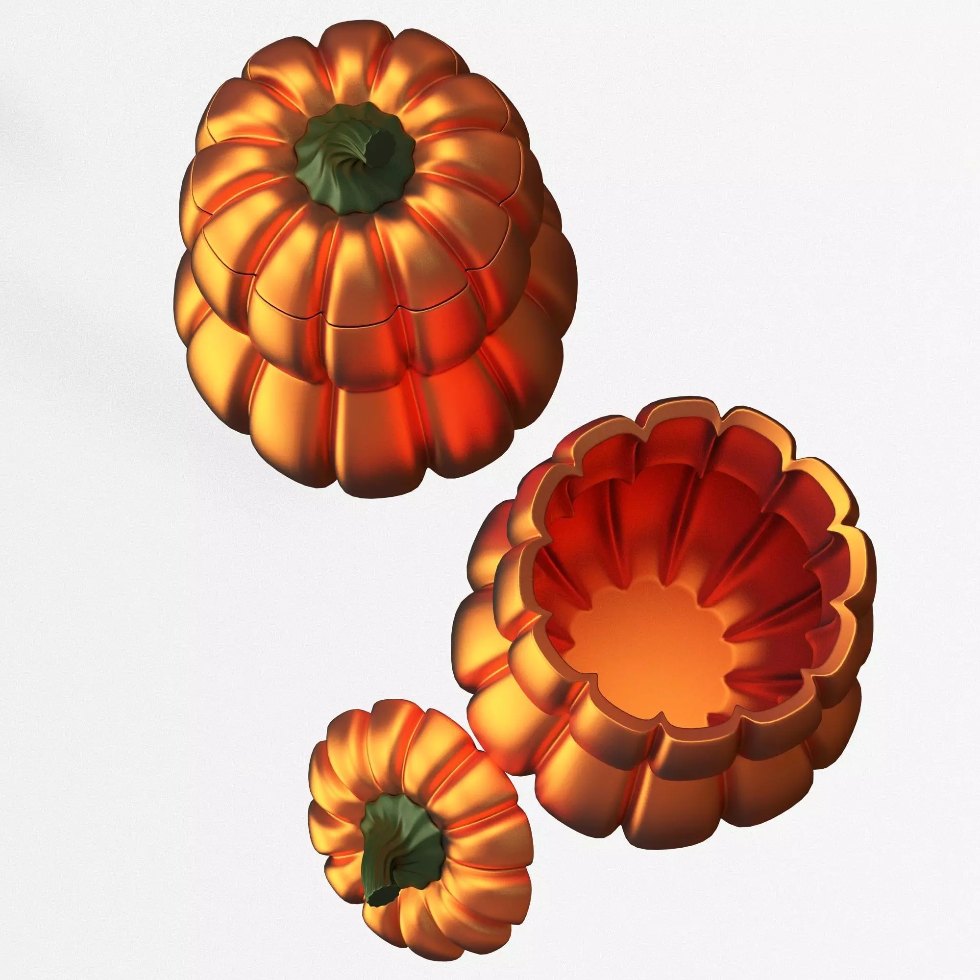 Pumpkin Candy Container 3D print model_3
