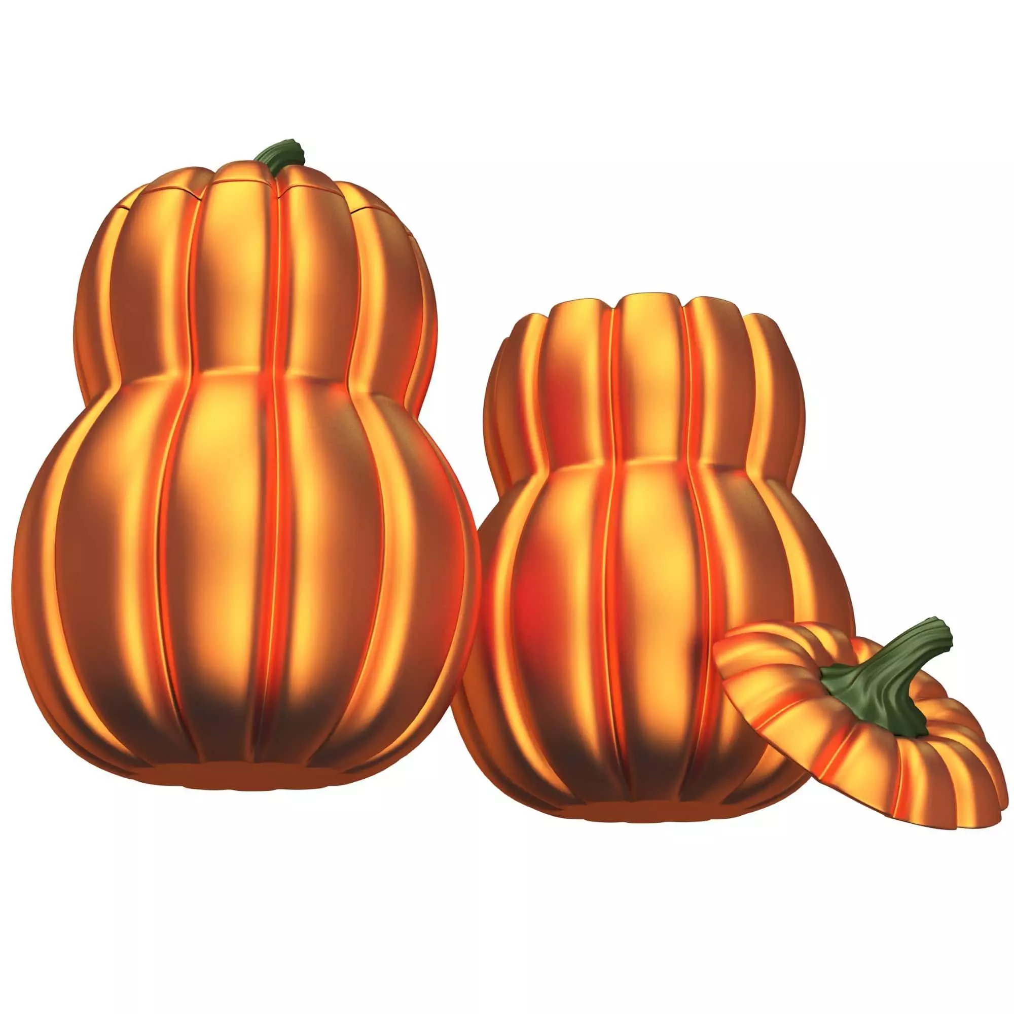 Pumpkin Candy Container 3D print model_2