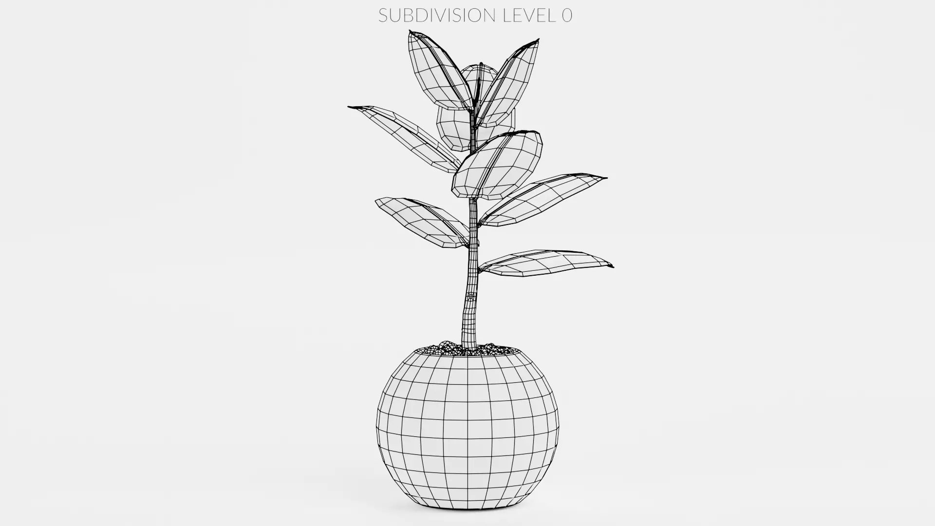 8 Plants in Pots - Indoor Greenery Collection Low-poly 3D model_30