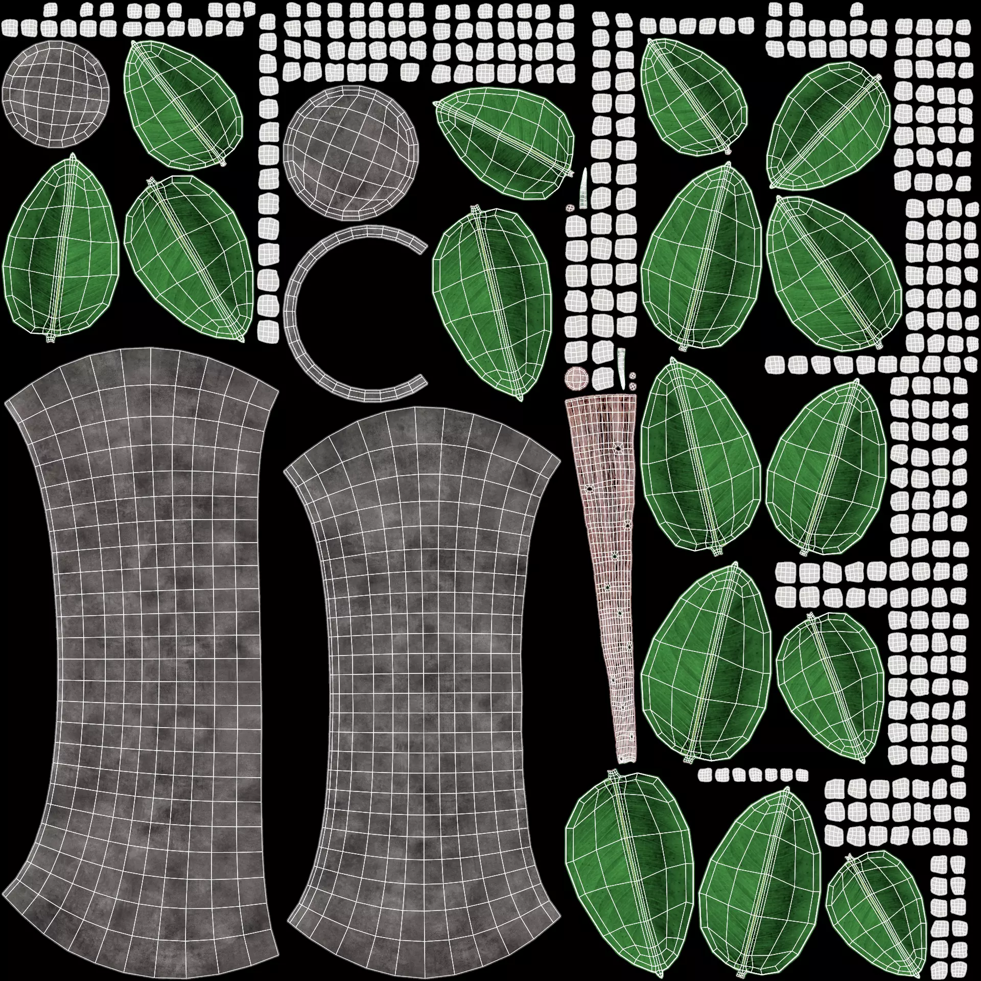 8 Plants in Pots - Indoor Greenery Collection Low-poly 3D model_18