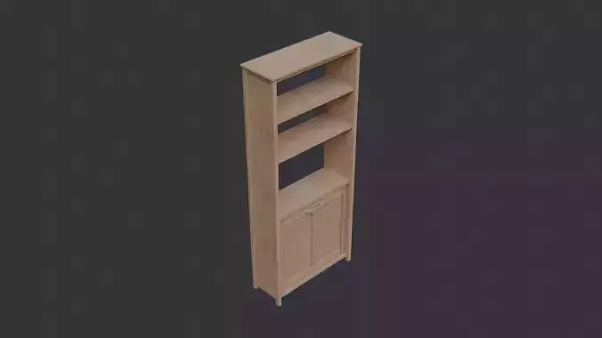 Wood Spa Shelf Cabinet Oak Finish