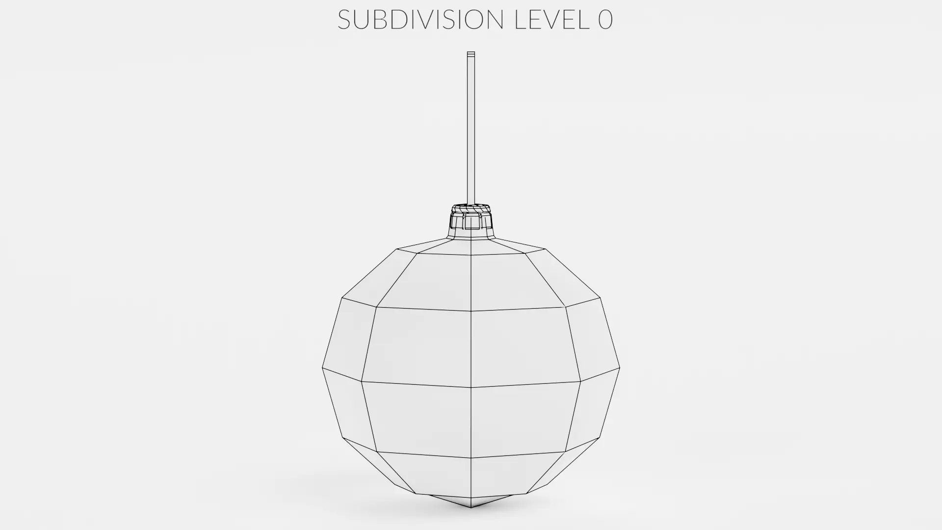 Christmas Ball Ornament V1 Low-poly 3D model_7