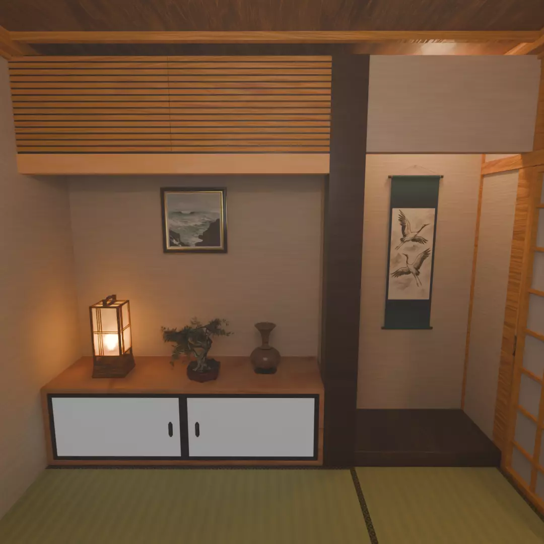 Japanese Serenity Room 3D model_6