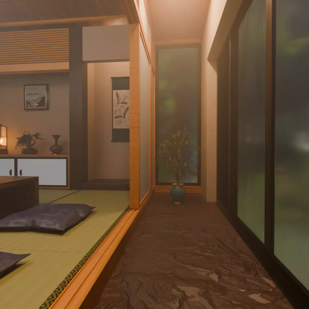 Japanese Serenity Room 3D model_7
