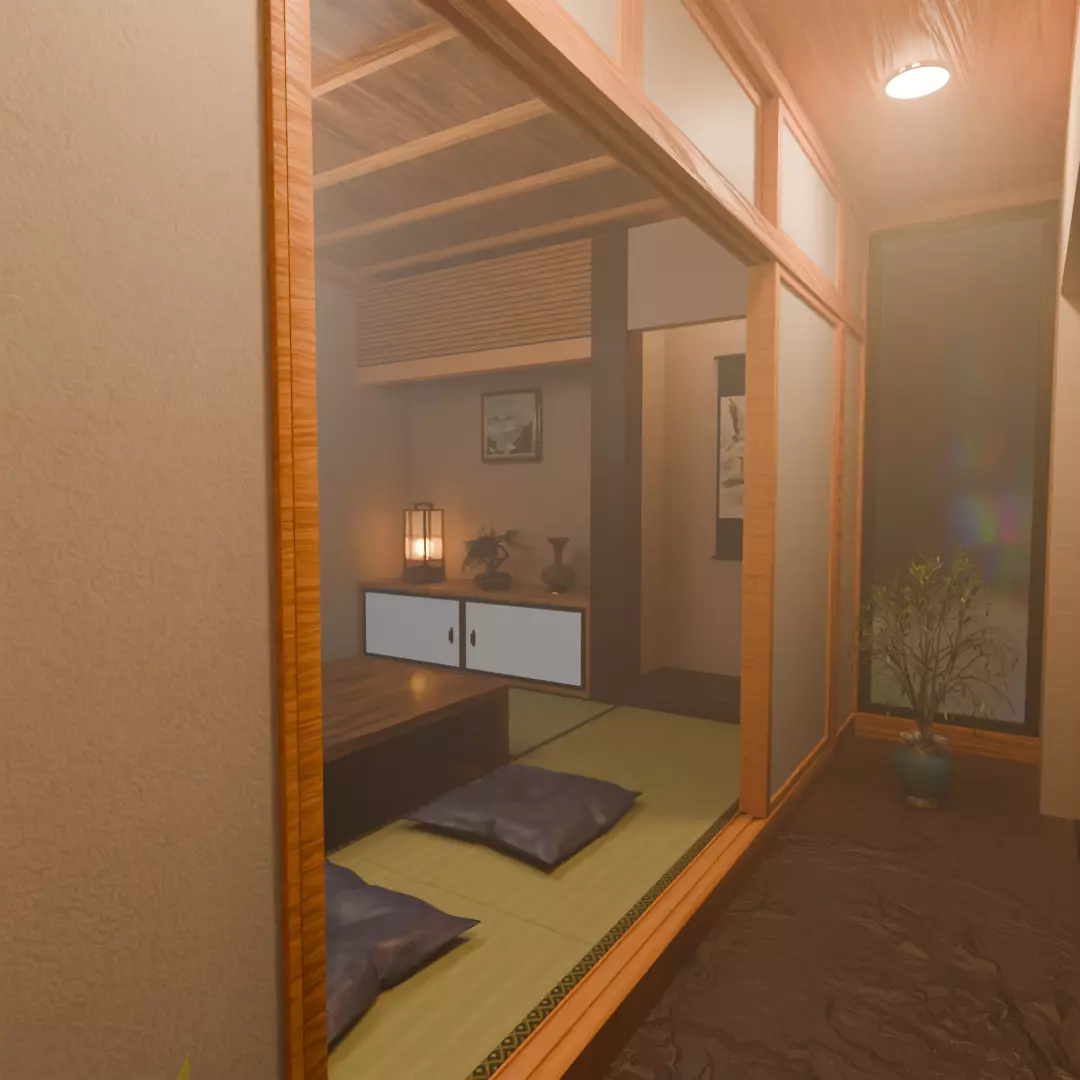 Japanese Serenity Room 3D model_3