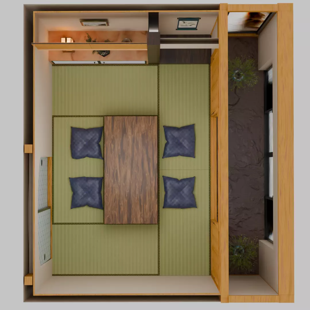 Japanese Serenity Room 3D model_8