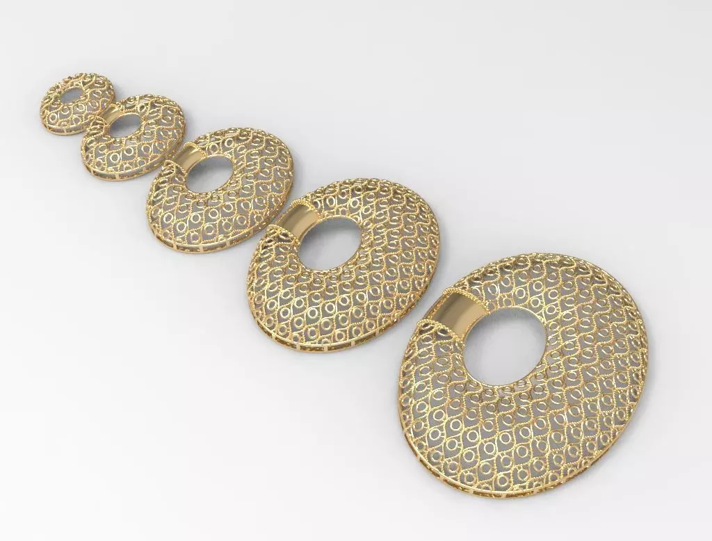 Fusion Quwaiti Pendant Set 01 3D print model_0