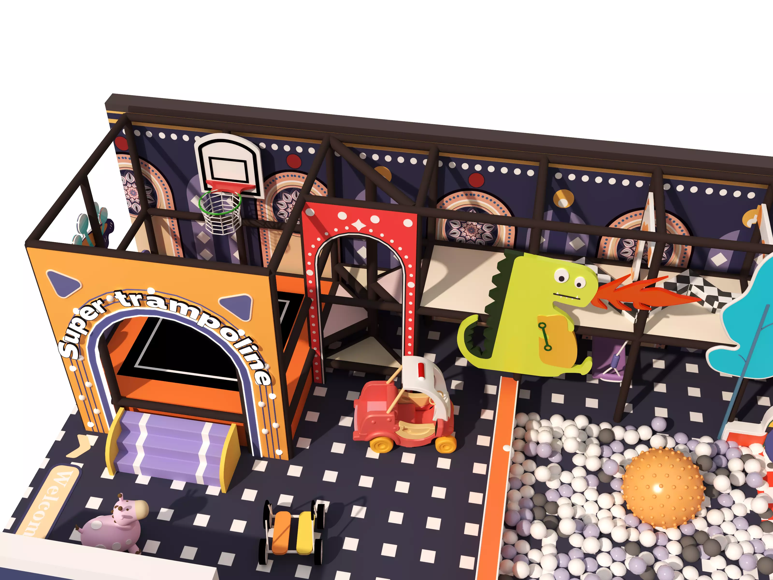 Children playground 3D model_7