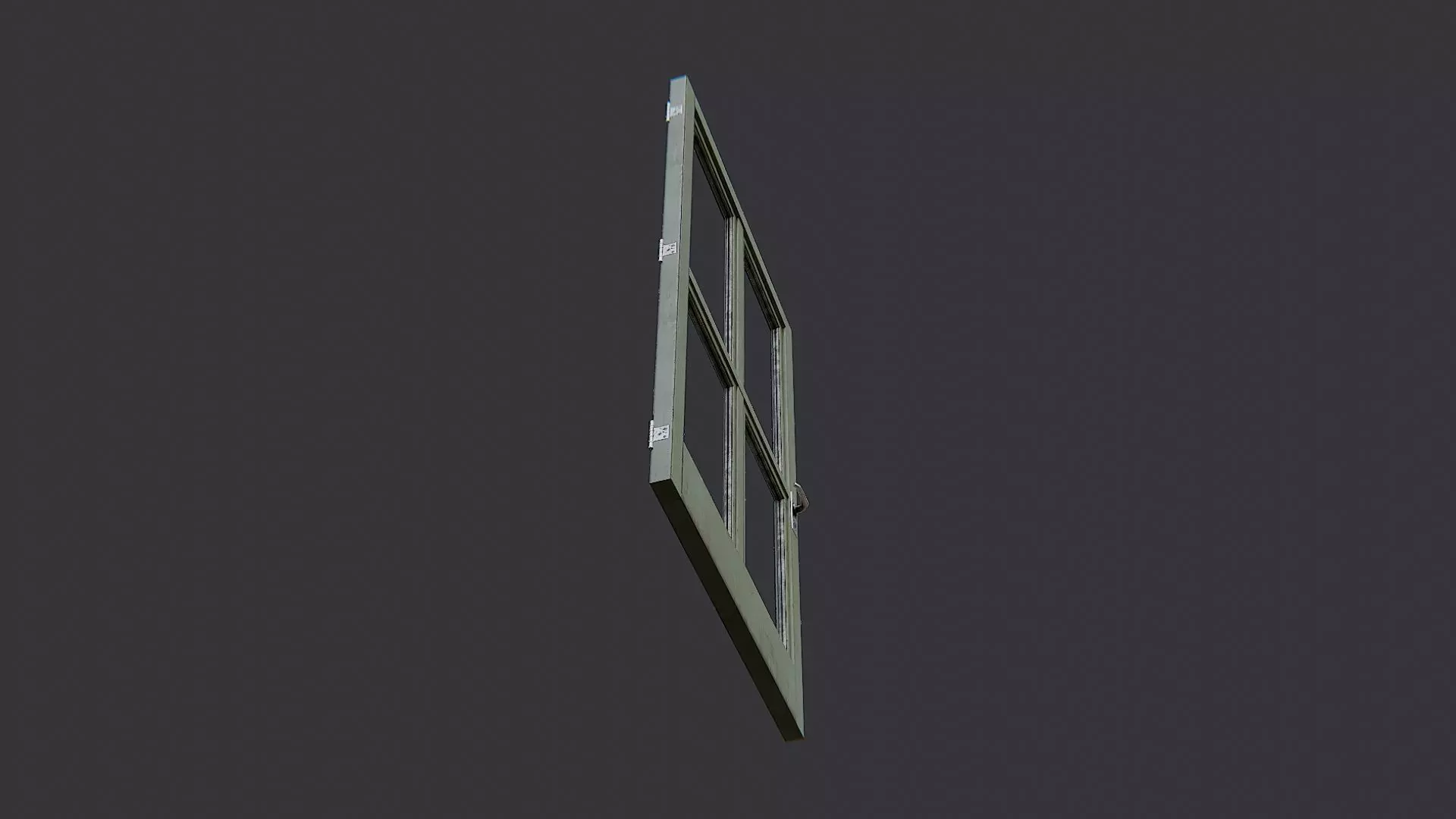 Greenhouse Door Frame with Glass Panels Low-poly 3D model_5