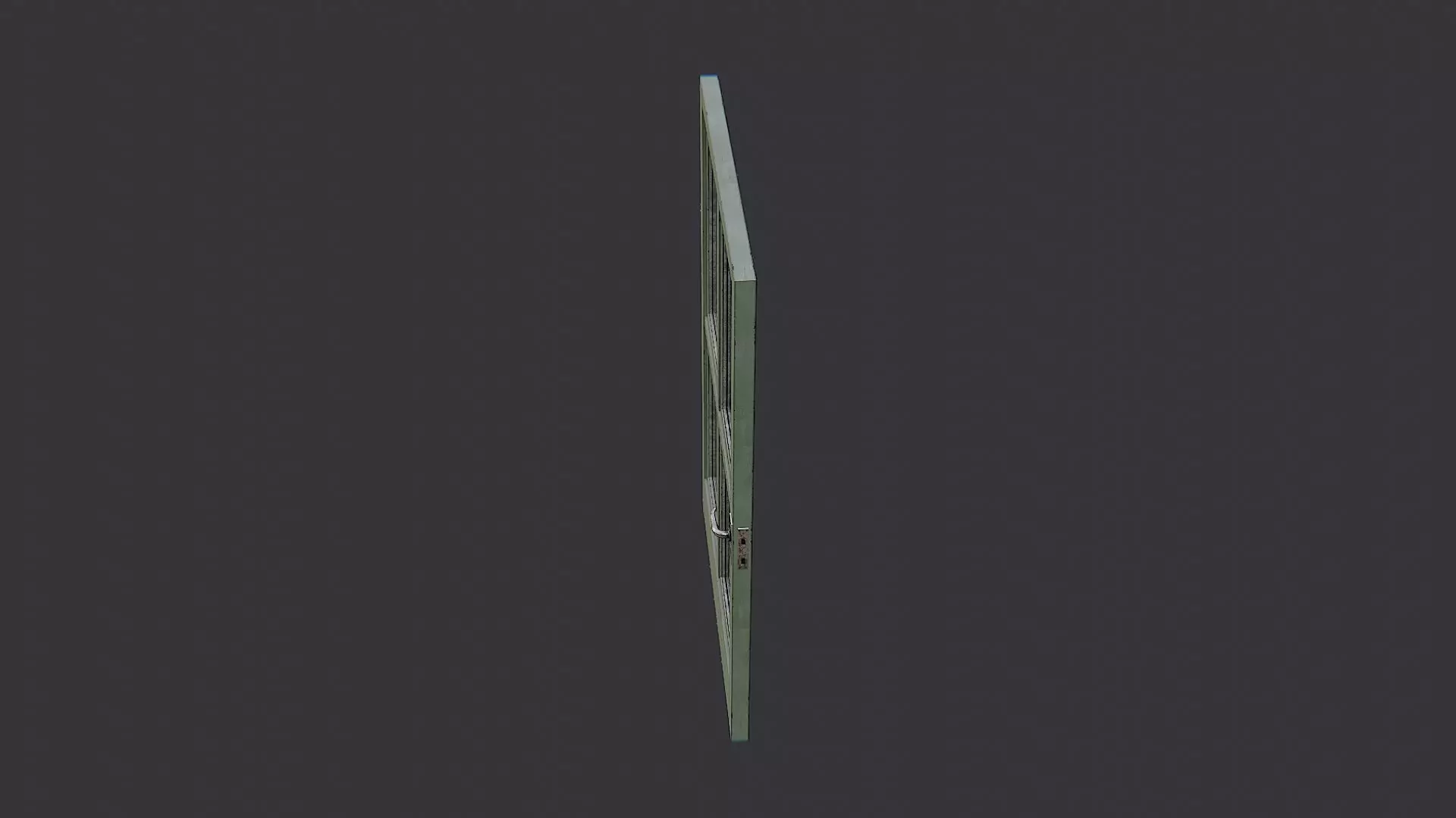 Greenhouse Door Frame with Glass Panels Low-poly 3D model_3