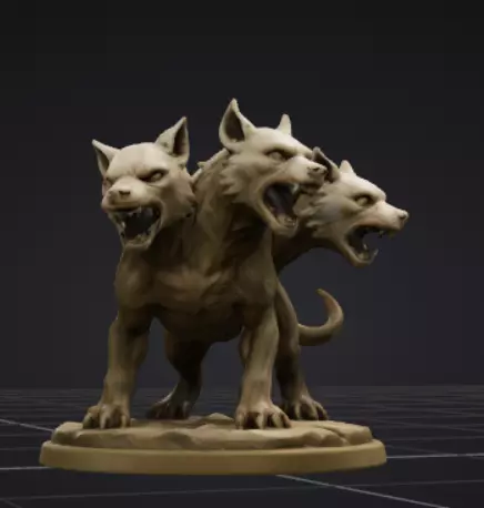 Cerberus - 3D Printable Mythological Creature Statue 3D print model_4
