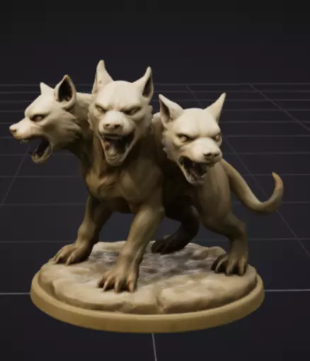 Cerberus - 3D Printable Mythological Creature Statue 3D print model_1