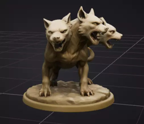 Cerberus - 3D Printable Mythological Creature Statue 3D print model_0