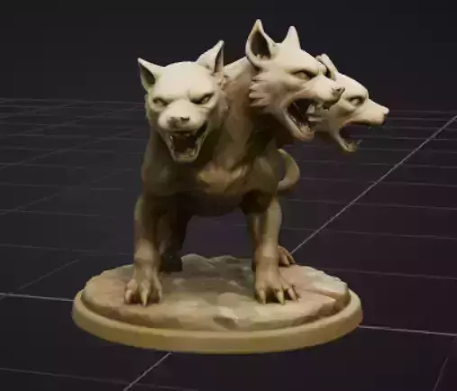 Cerberus - 3D Printable Mythological Creature Statue 3D print model