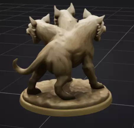 Cerberus - 3D Printable Mythological Creature Statue 3D print model_3