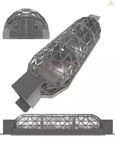 Martian modullar geodesic modular dome