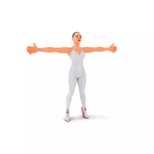 Silver Bodysuit Fashion model pack