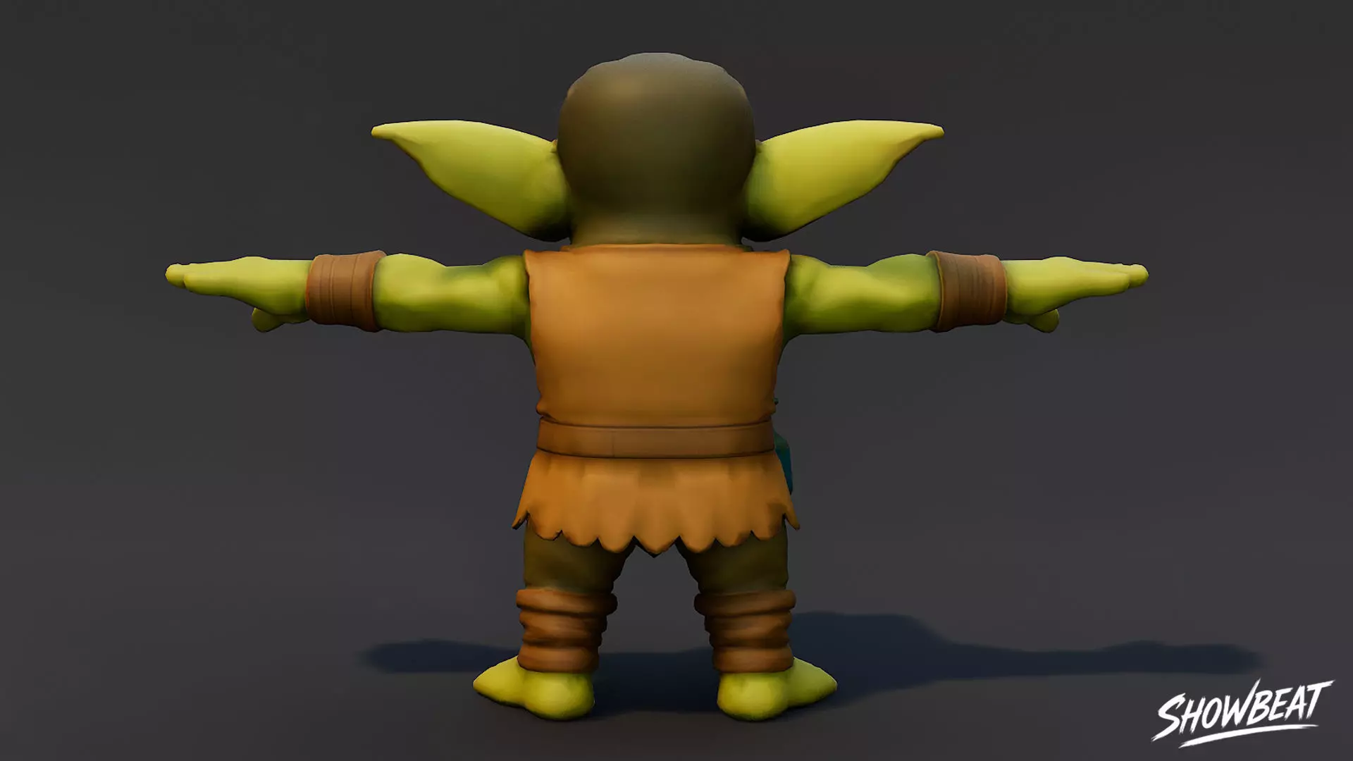 Alchemist Goblin 2 T-Pose Low-poly 3D model_2