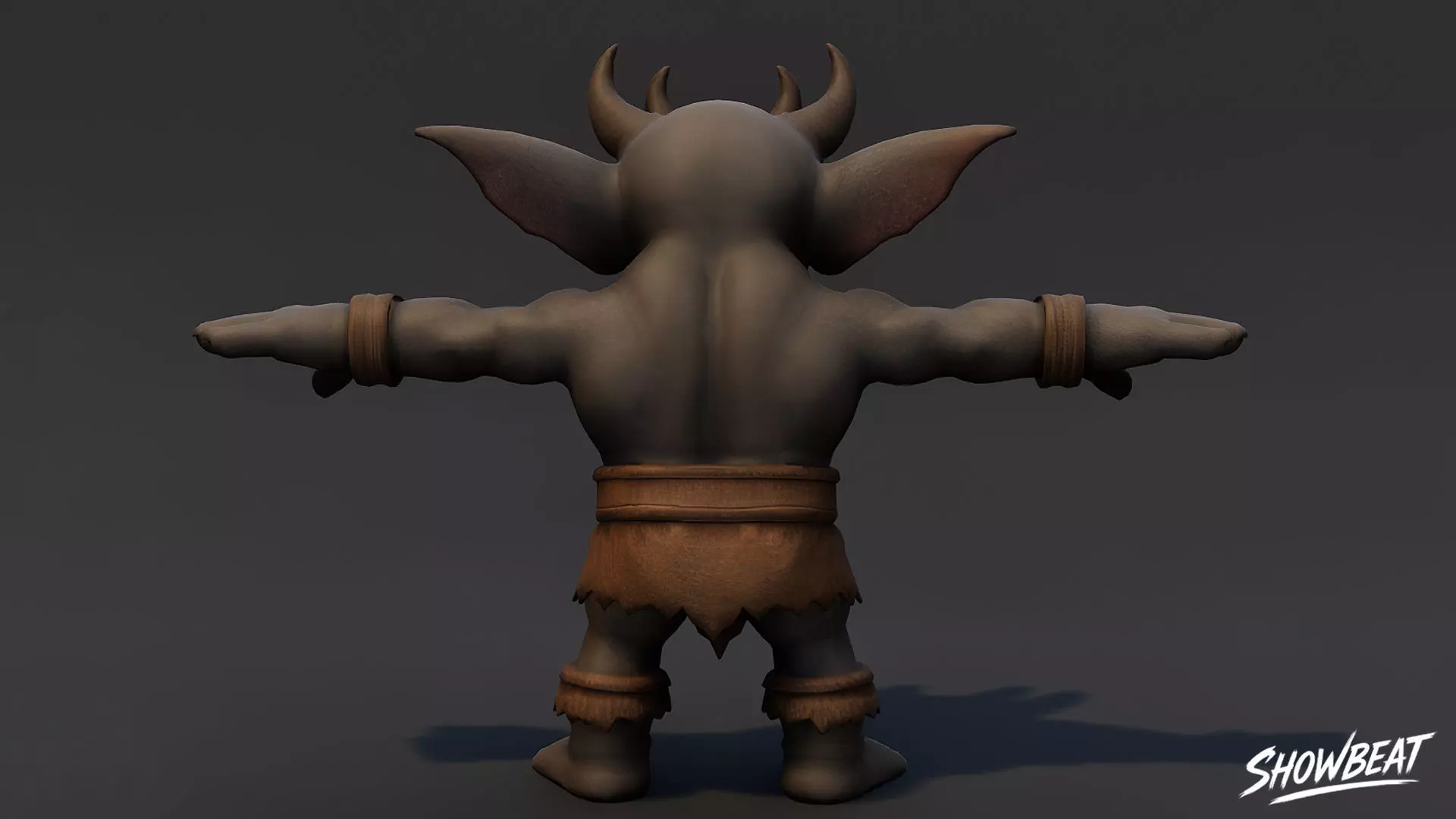 Demon Goblin T-Pose Low-poly 3D model_3